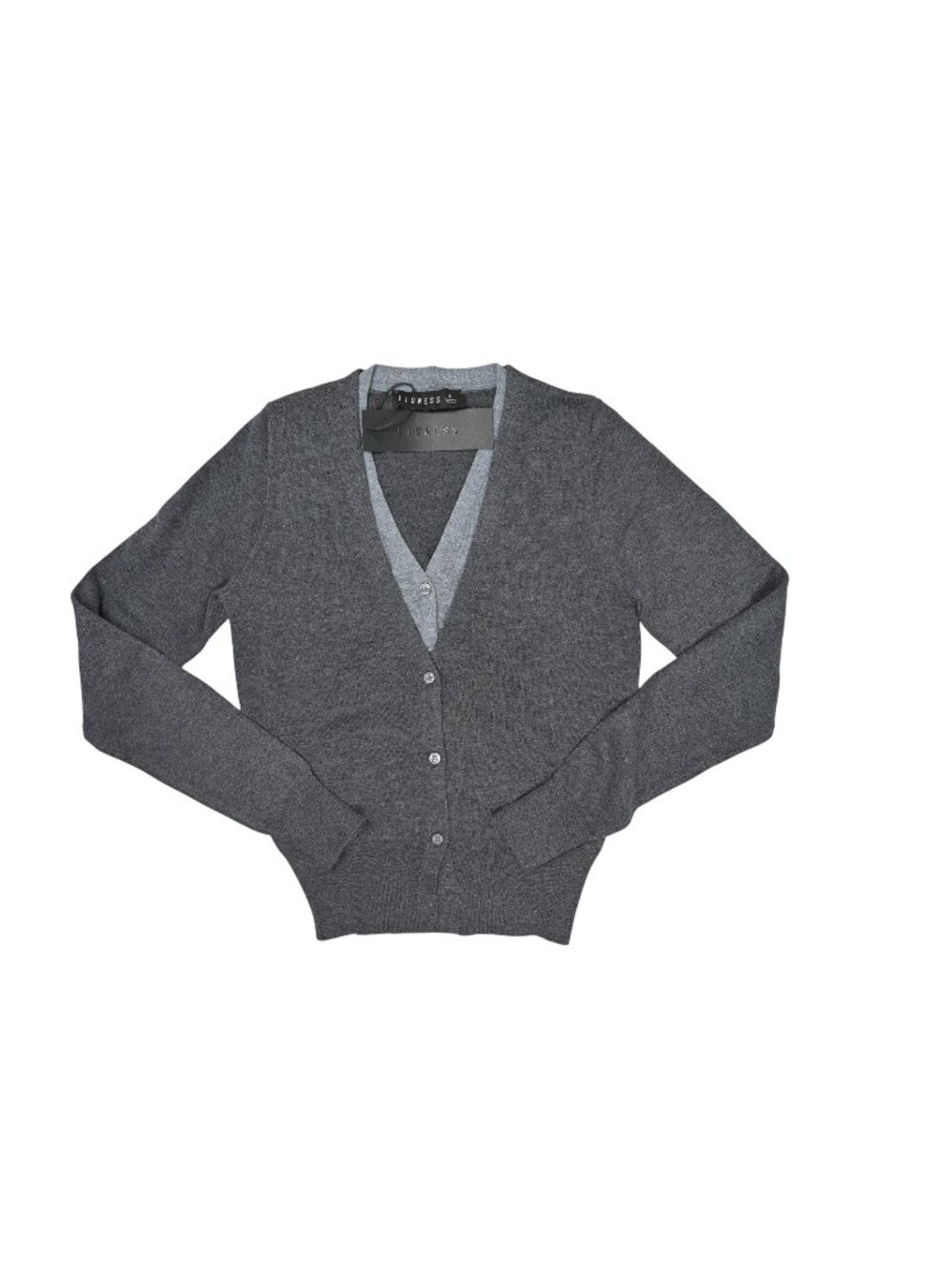 Lioness Shadow Cardigan in Dark Grey